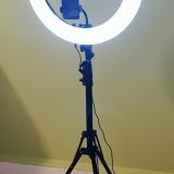 Ring Lamp Ring Light 18'' λευκό - 45W LED με ρυθμιζόμενο μαύρο τρίποδο + καθρέπτη 201018-23073