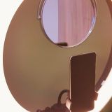 Ring Lamp Ring Light 18'' λευκό - 45W LED με ρυθμιζόμενο μαύρο τρίποδο + καθρέπτη 201018-23075