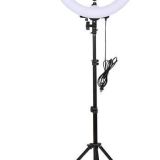 Ring Lamp Ring Light 18'' λευκό - 45W LED με ρυθμιζόμενο μαύρο τρίποδο + καθρέπτη 201018-21471