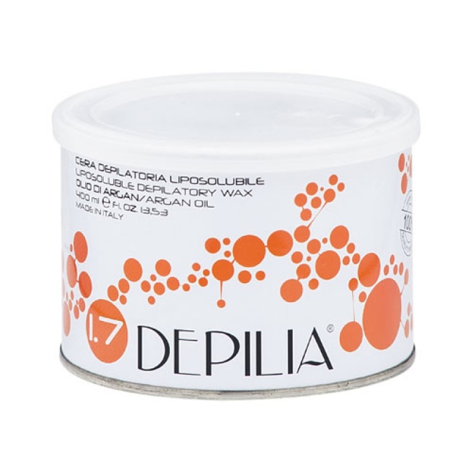 DEPILIA DEPILATORY WAX ARGAN OIL 400ML  – Κερί αποτρίχωσης σε δοχείο με έλαιo Argan. κωδ. 240026-1,7