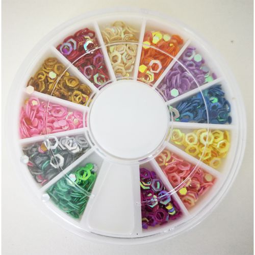 DAZZLING ROUND-HEXAGON.Διακοσμητικά νυχιών 700622