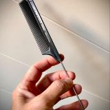 Χτένα Λισουάρ με μεταλλική ουρά Carbon C11 κωδ.:107071